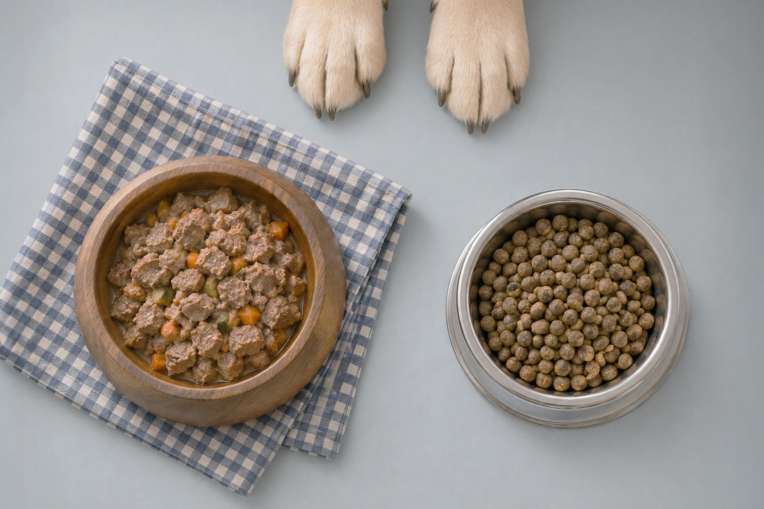 Cuenco vacío listo para dieta de eliminación en perro