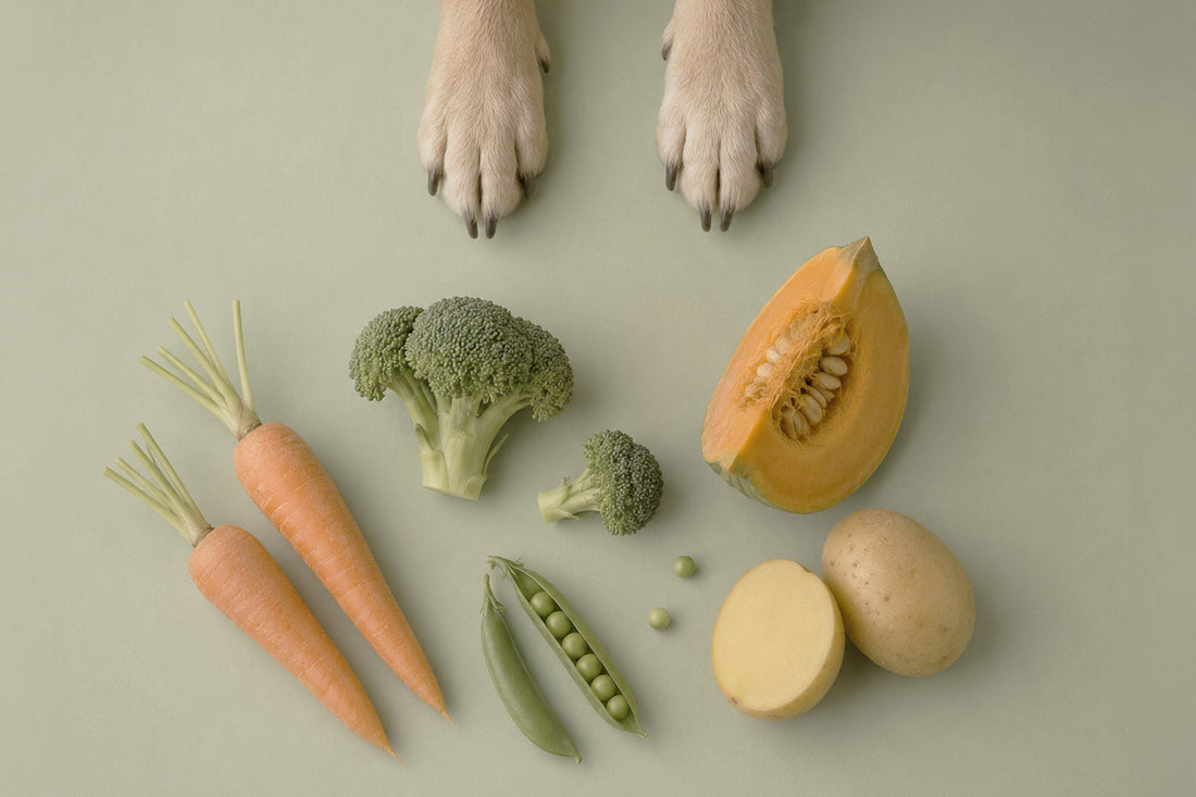 Cuenco con pienso vegano para perros de color verde