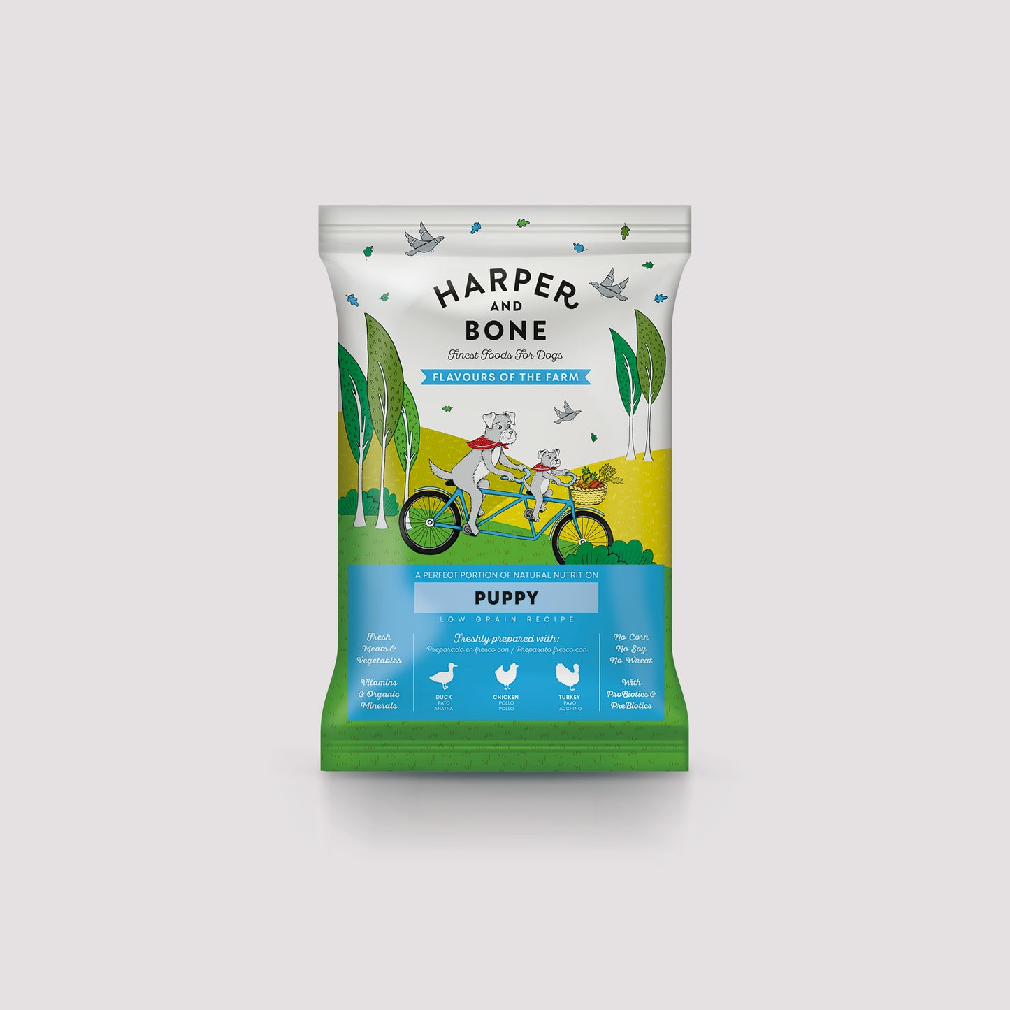 Muestra Puppy Flavours of the Farm 100g Harper & Bone para perros