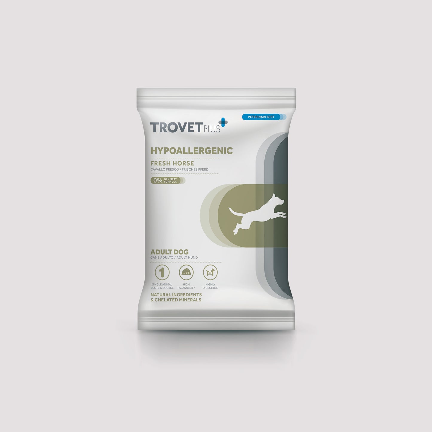 Muestra de alimento Trovetplus Adult Dog Hypoallergenic con caballo de 100 gramos