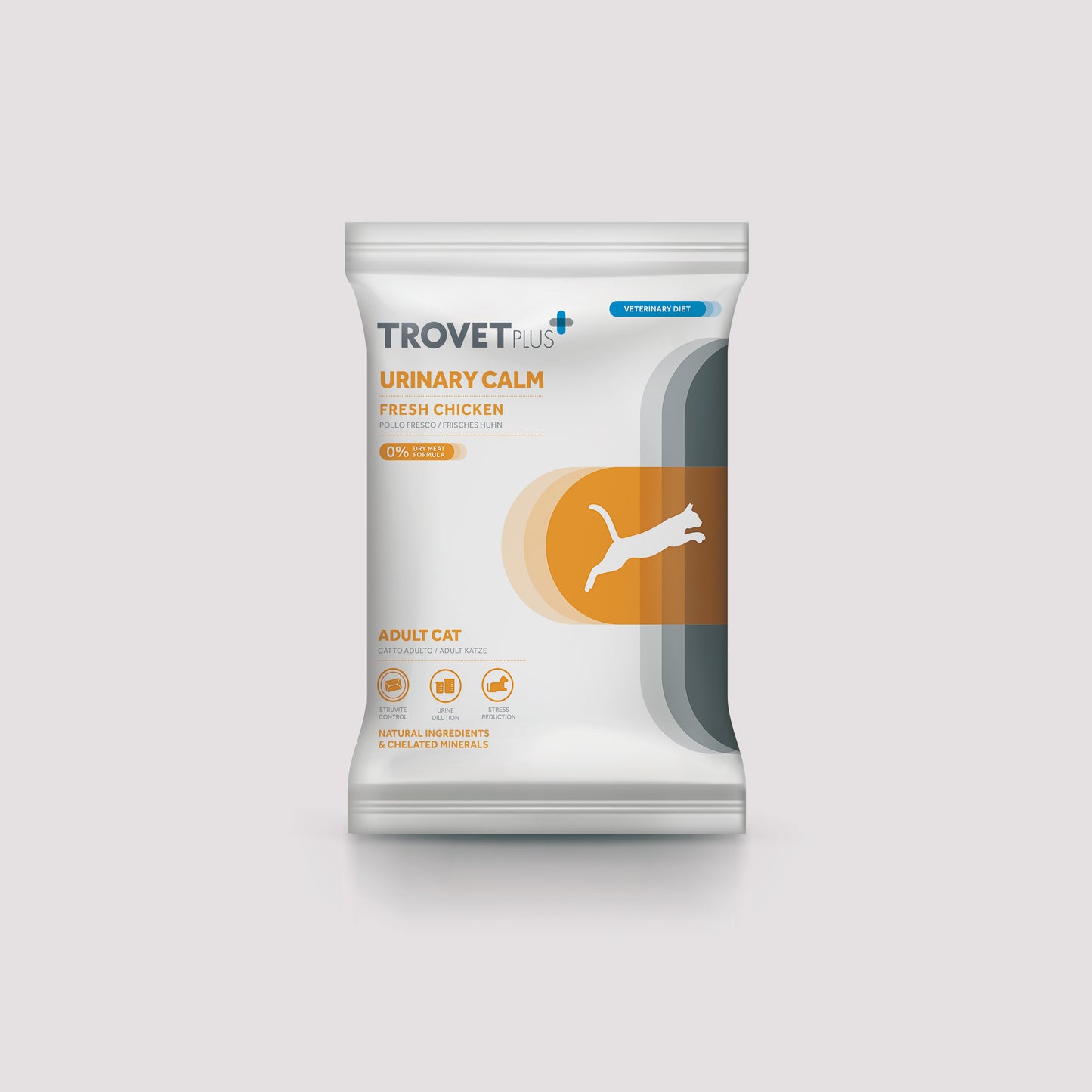 Muestra de pienso Trovetplus Adult Cat Urinary Calm con pollo de 70 gramos