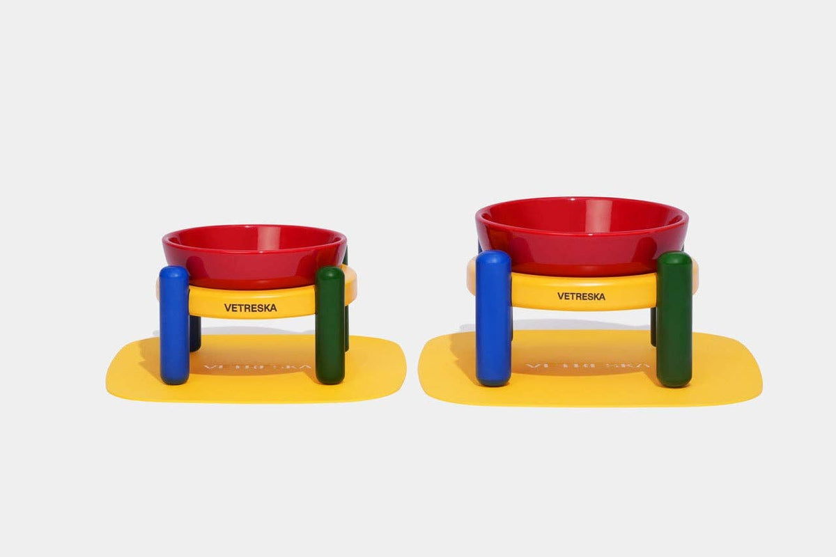 Chroma Ceramic Pet Bowl & Mat Set - miska