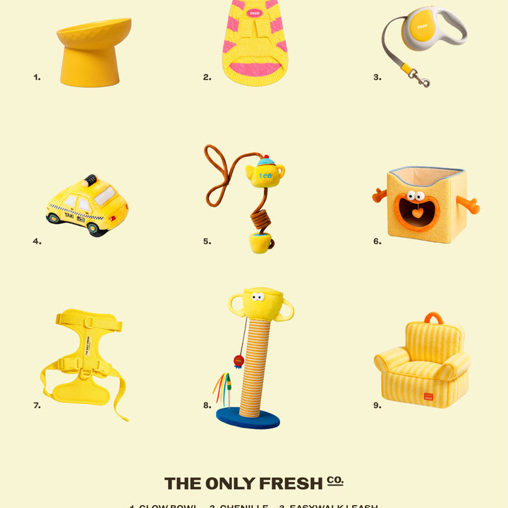 Yellow is having a main character moment at The Only Fresh Company 💛