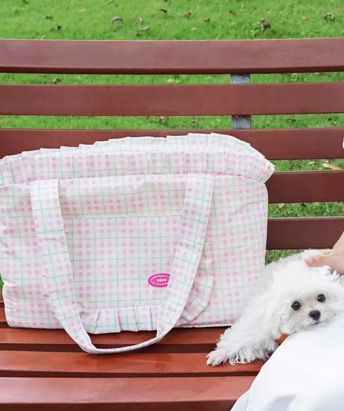 Plaid pet bag
