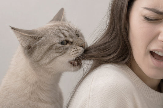 Por qué mi gato me muerde el pelo: causas y consejos