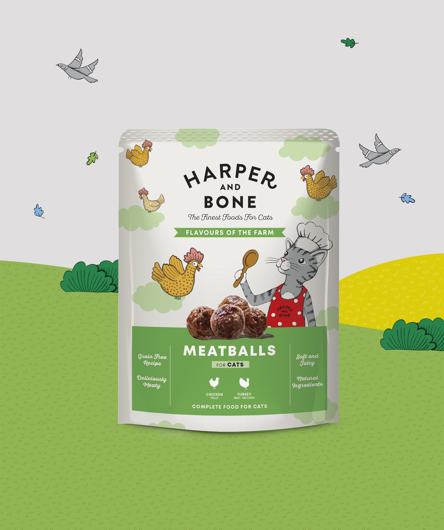 Meatballs for cats - Flavours of the farm