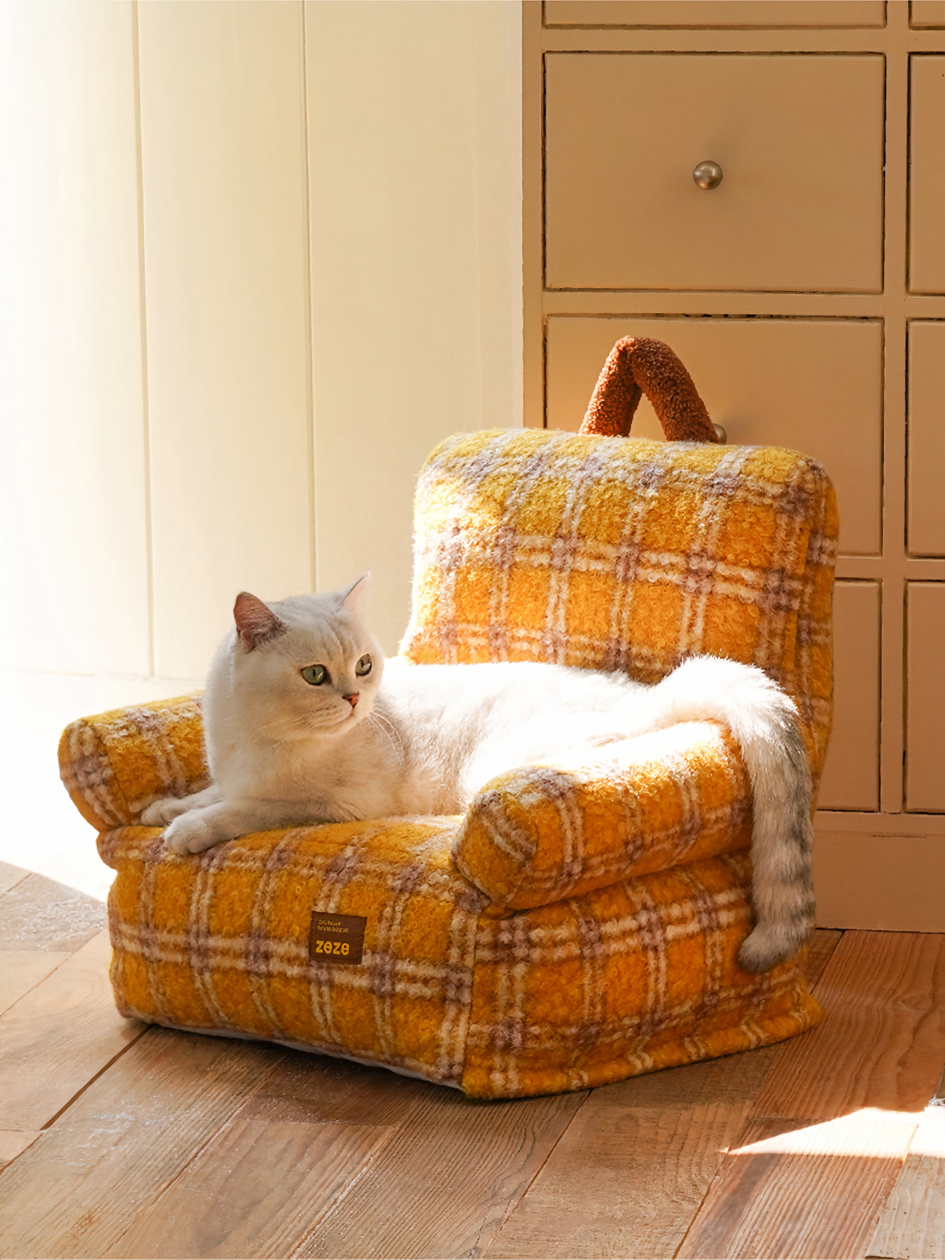Vintage Plaid Sofa