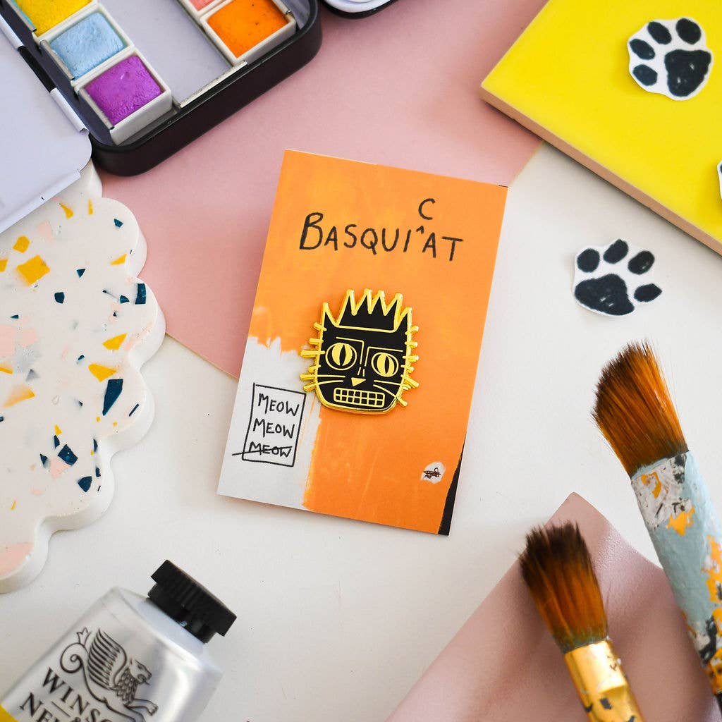 BasquiCAT Cat Artist Pin