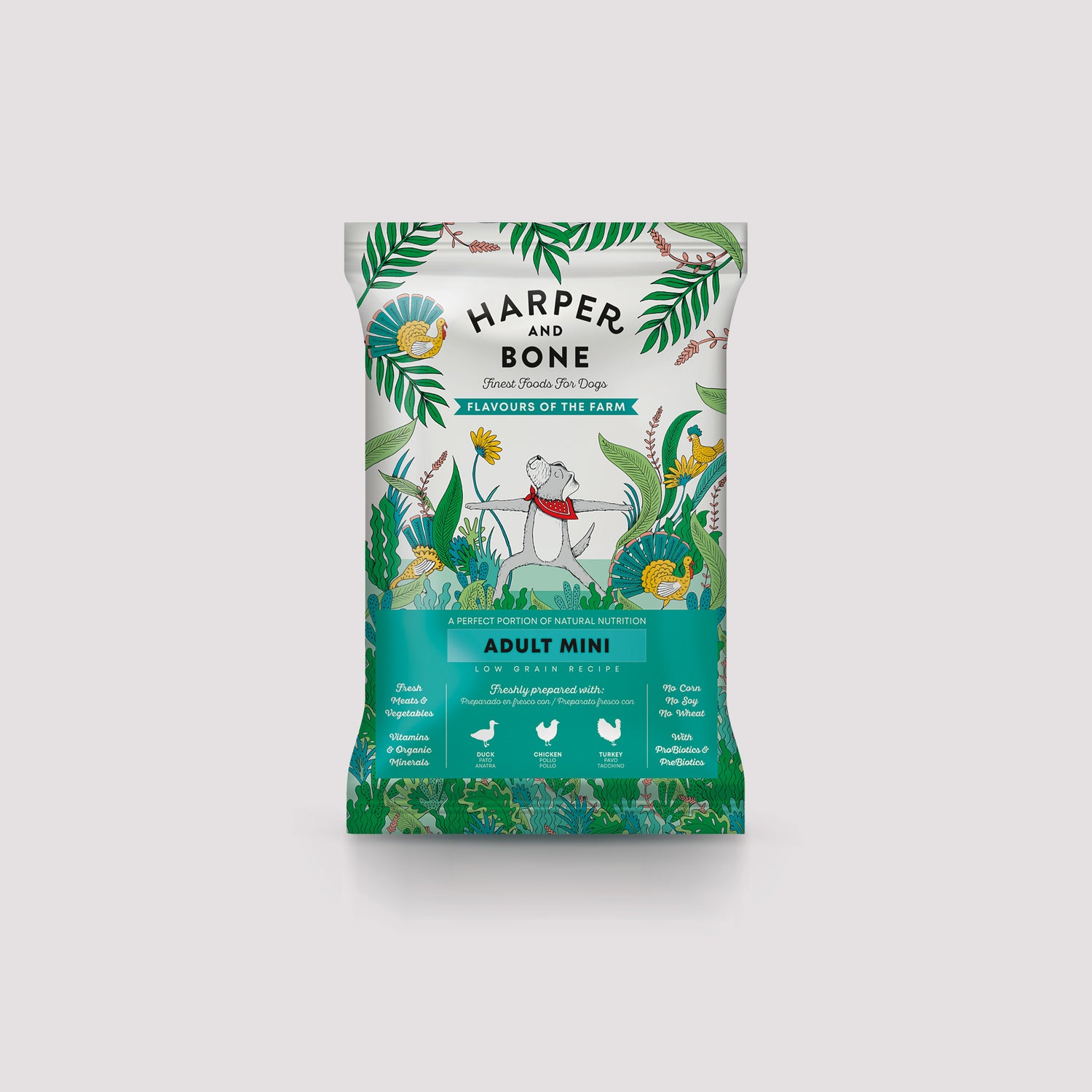 Sobre muestra Harper & Bone Adult Mini Flavours of the farm de 100g