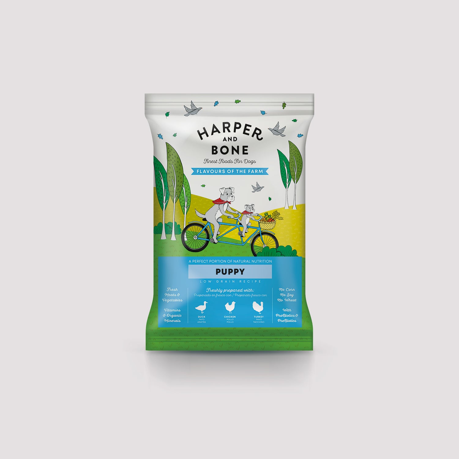 Muestra Puppy Flavours of the Farm 100g Harper & Bone para perros