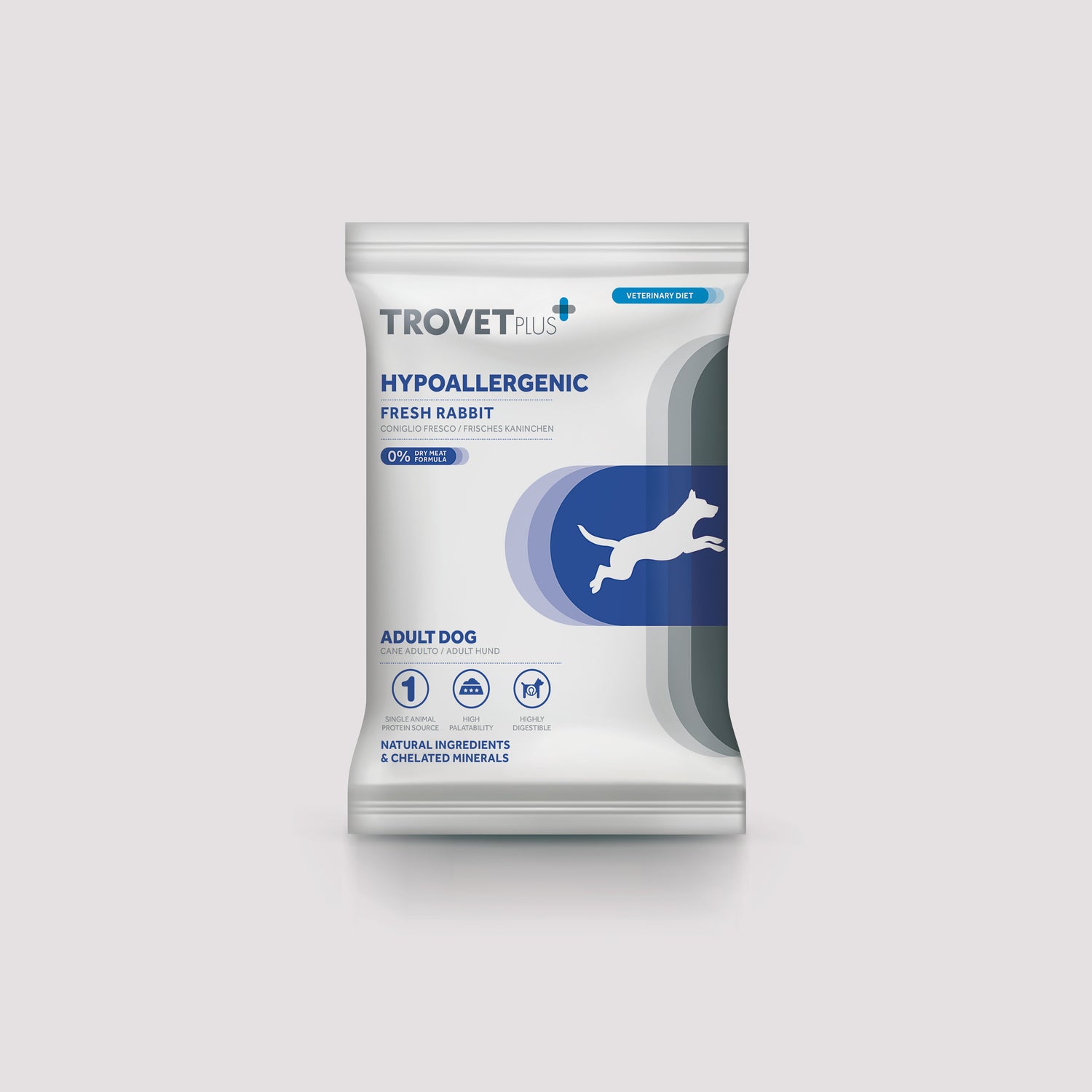 Muestra de alimento Trovetplus Adult Dog Hypoallergenic con conejo de 100 gramos