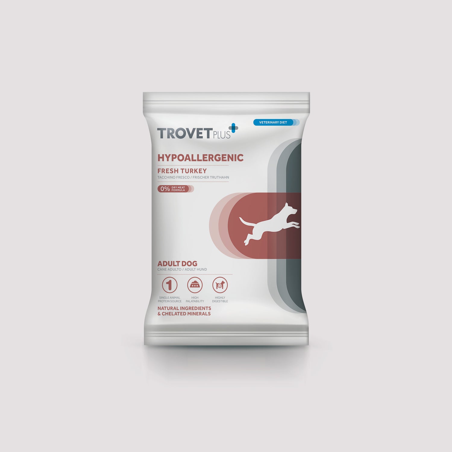 Muestra de alimento Trovetplus Adult Dog Hypoallergenic con pavo de 100 gramos