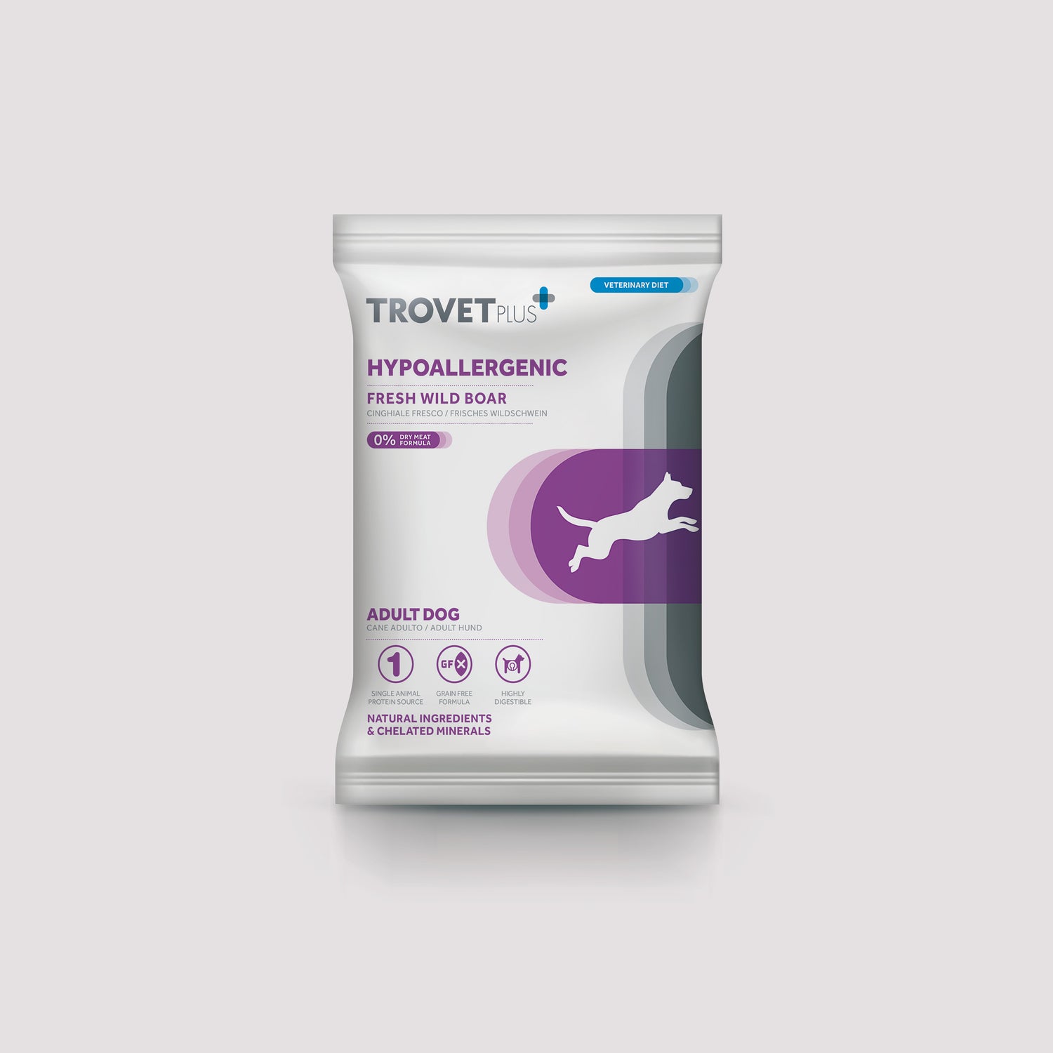 Muestra de alimento Trovetplus Adult Dog Hypoallergenic con jabalí de 100 gramos