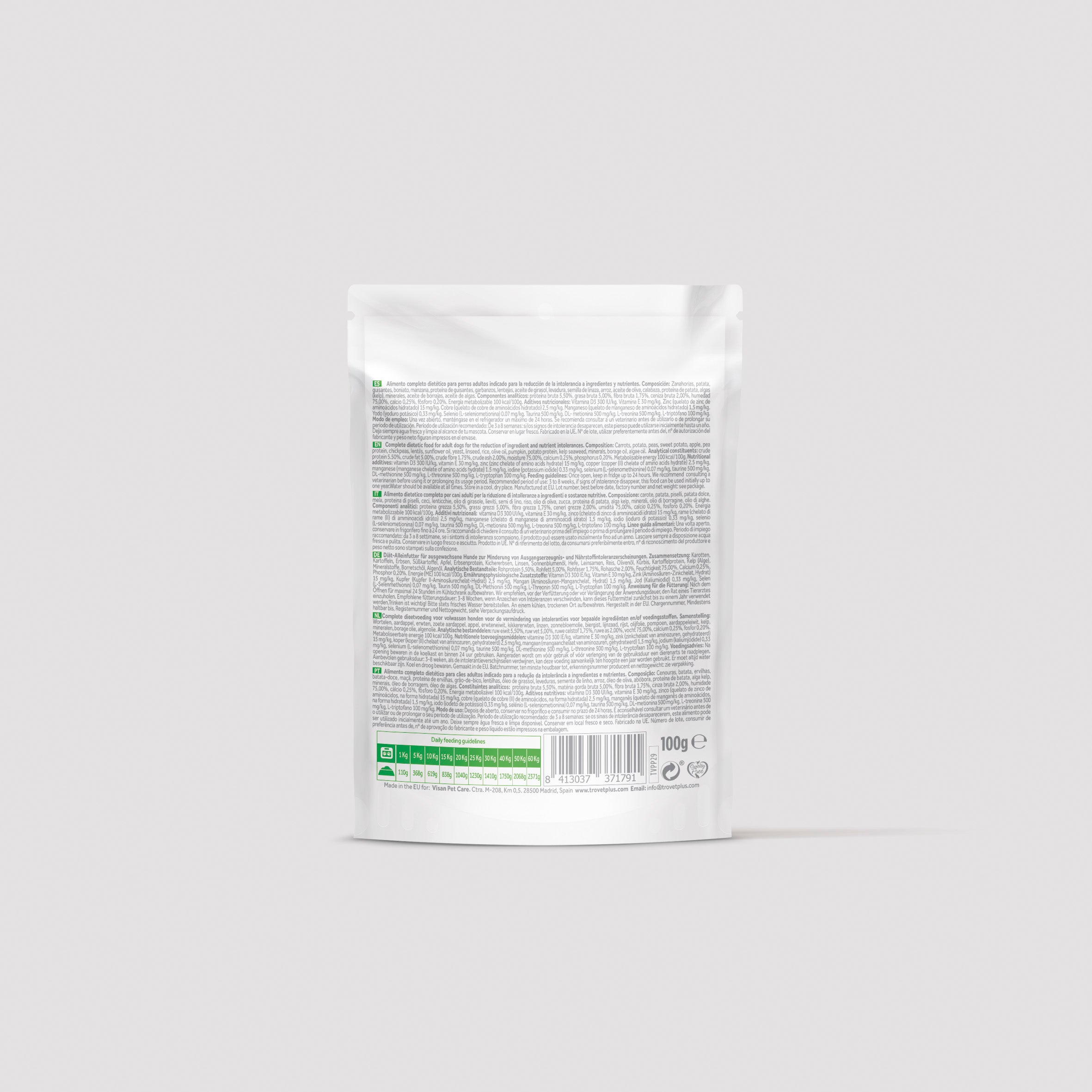 Hypoallergenic - Vegetable only - humide pour chiens