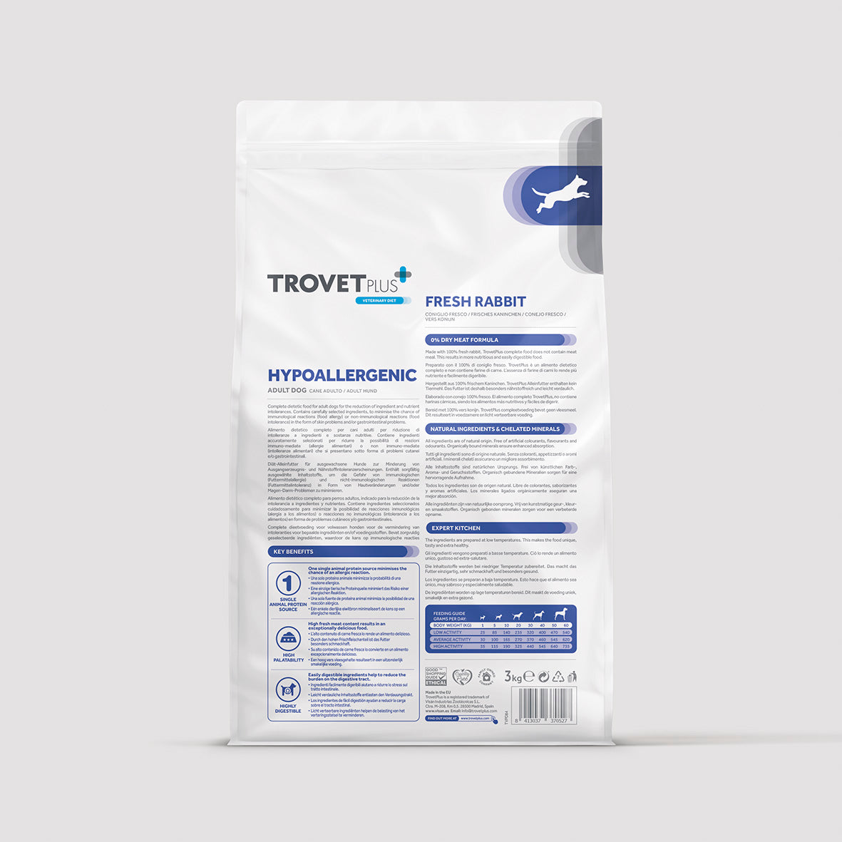 Hipoalergênico - Coelho fresco - para cães