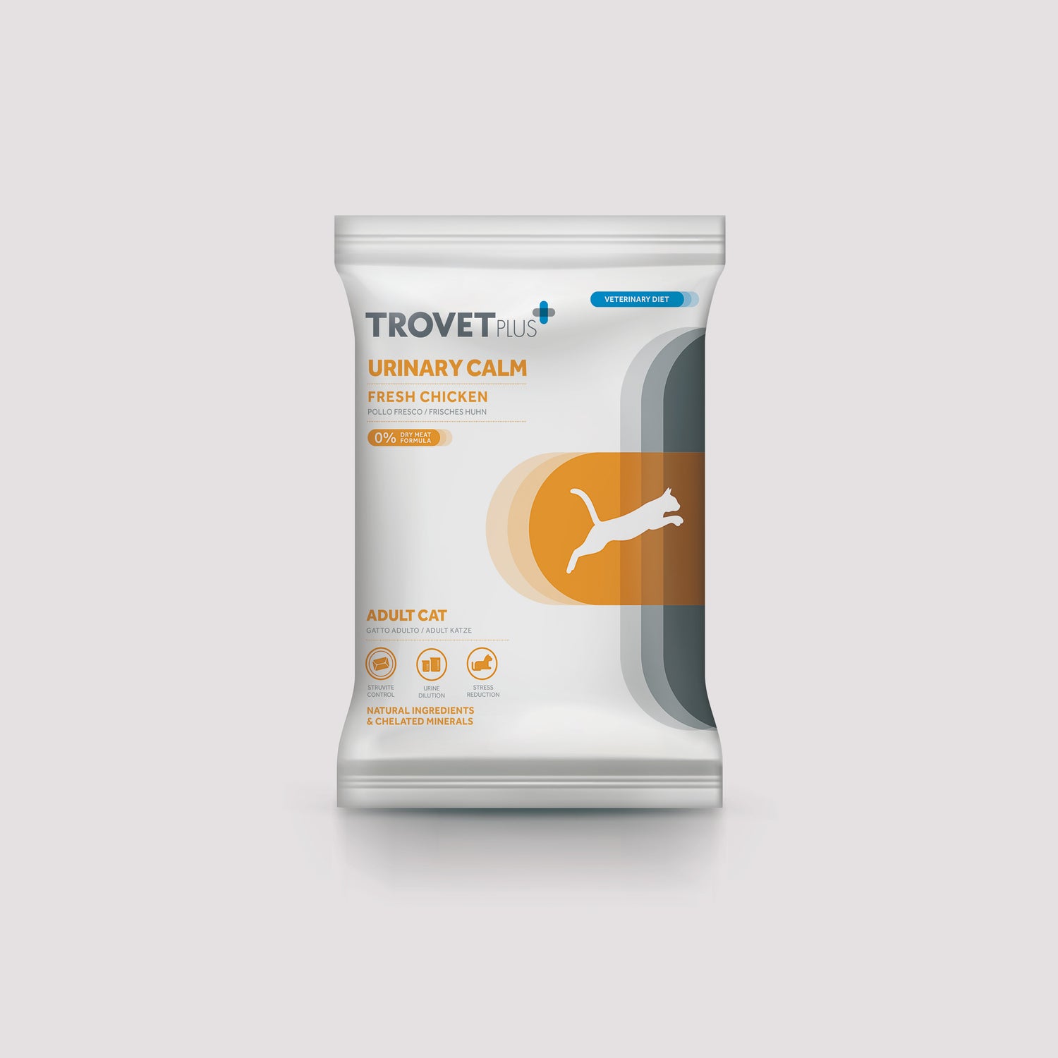 Muestra de pienso Trovetplus Adult Cat Urinary Calm con pollo de 70 gramos