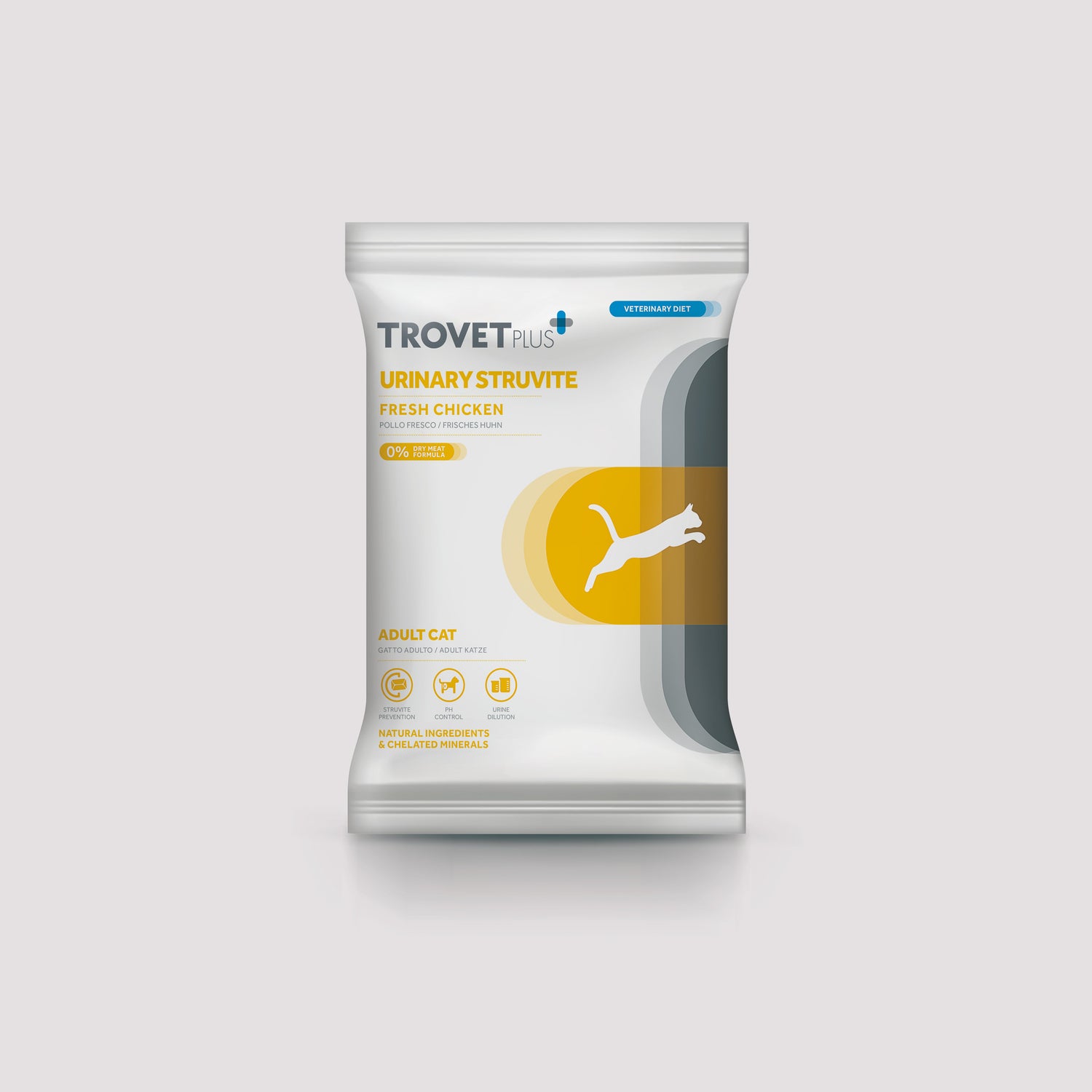 Muestra de pienso Trovetplus Adult Cat Urinary Struvite con pollo de 70 gramos