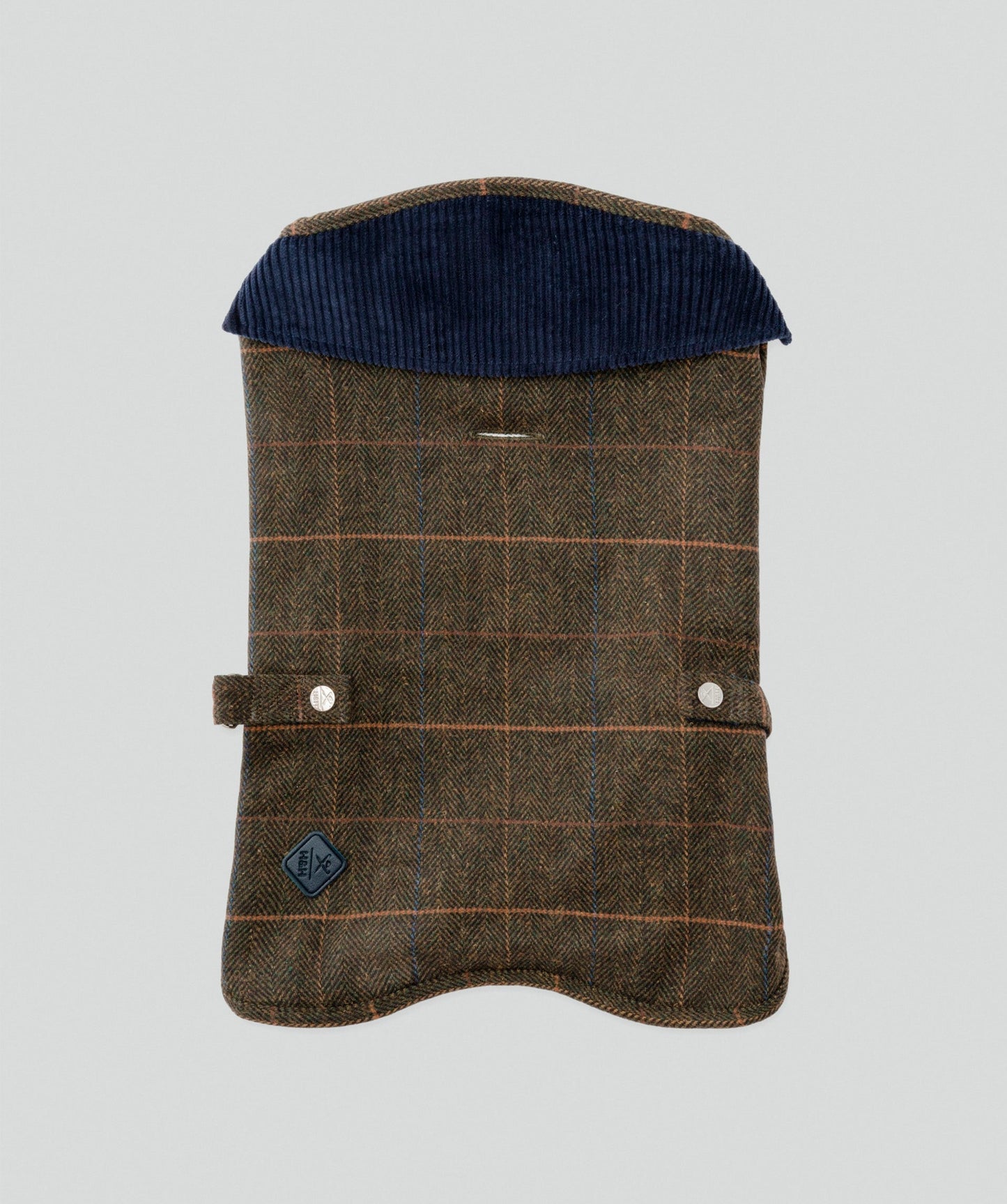 Hackett Tweed Fleece Dog Jacket - Dark Green Checked