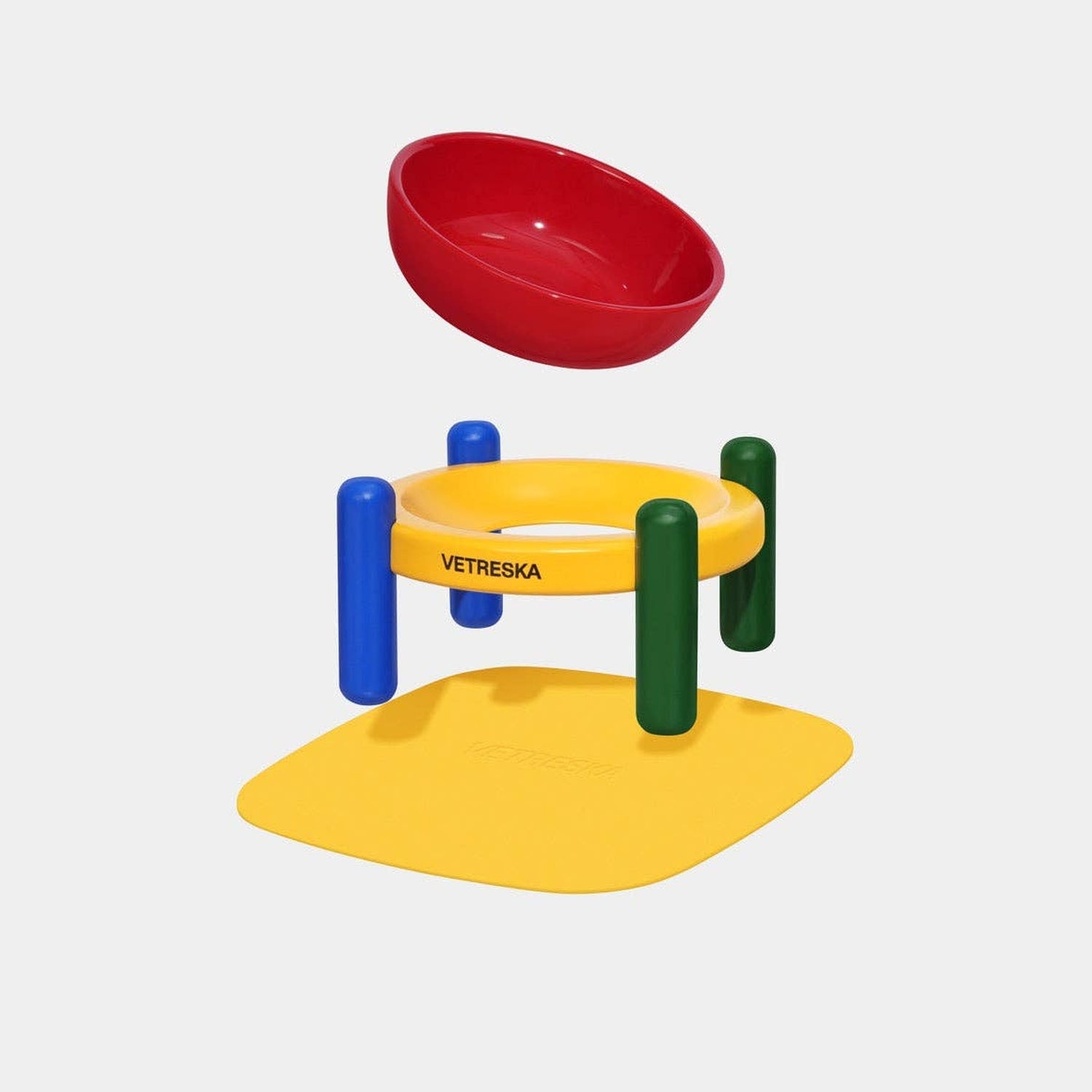 Chroma Ceramic Pet Bowl & Mat Set