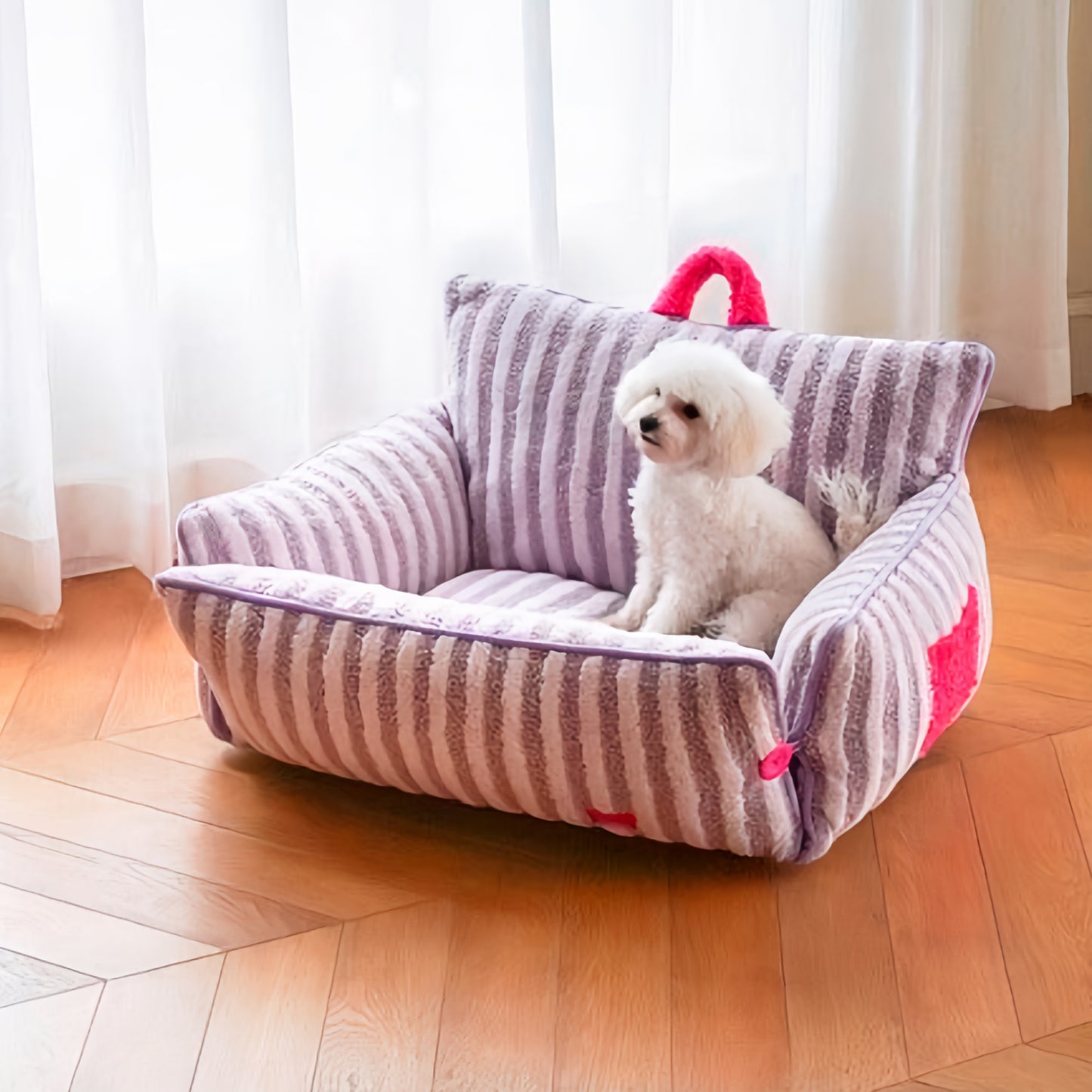 Sofa purple stripes