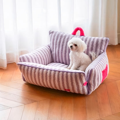 Sofa purple stripes
