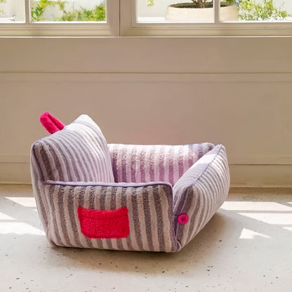 Sofa purple stripes