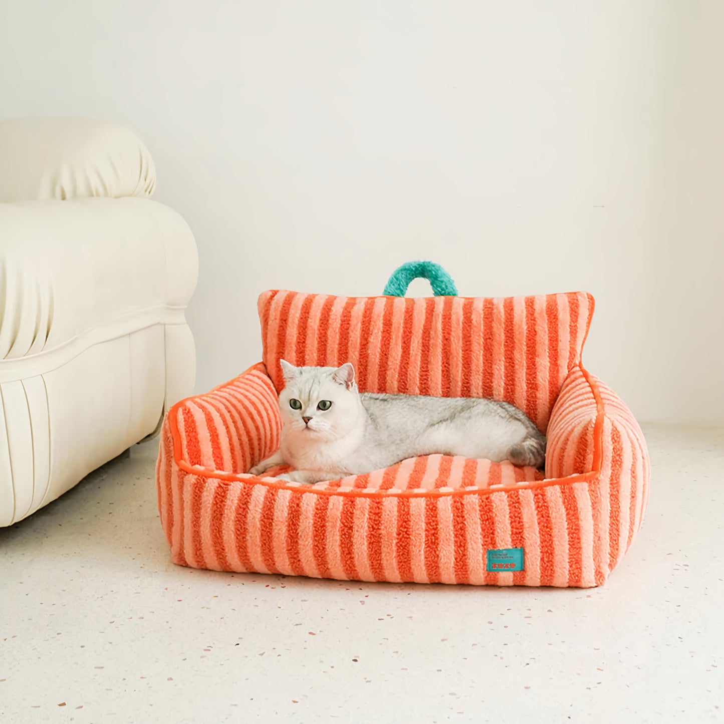 Sofa orange stripes