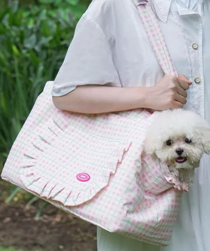 Plaid pet bag