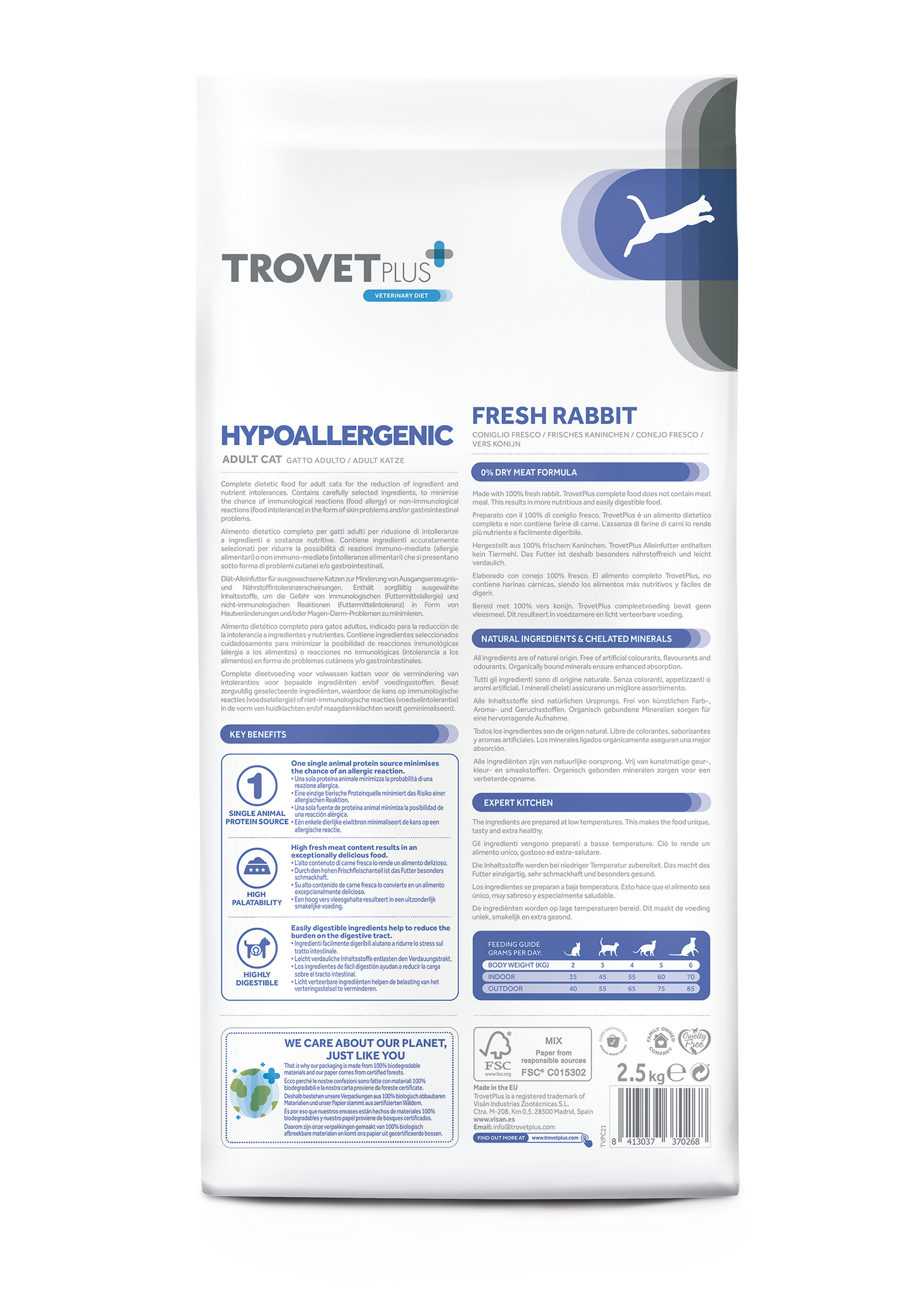 Hypoallergenic - Fresh rabbit - para gatos