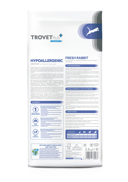 Hypoallergenic - Fresh rabbit - para gatos