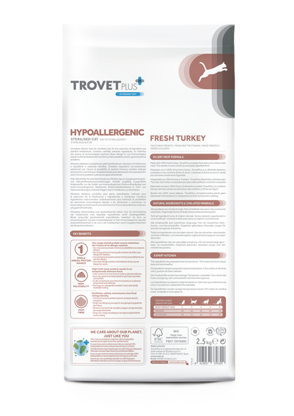 Hypoallergenic - Fresh turkey - para gatos
