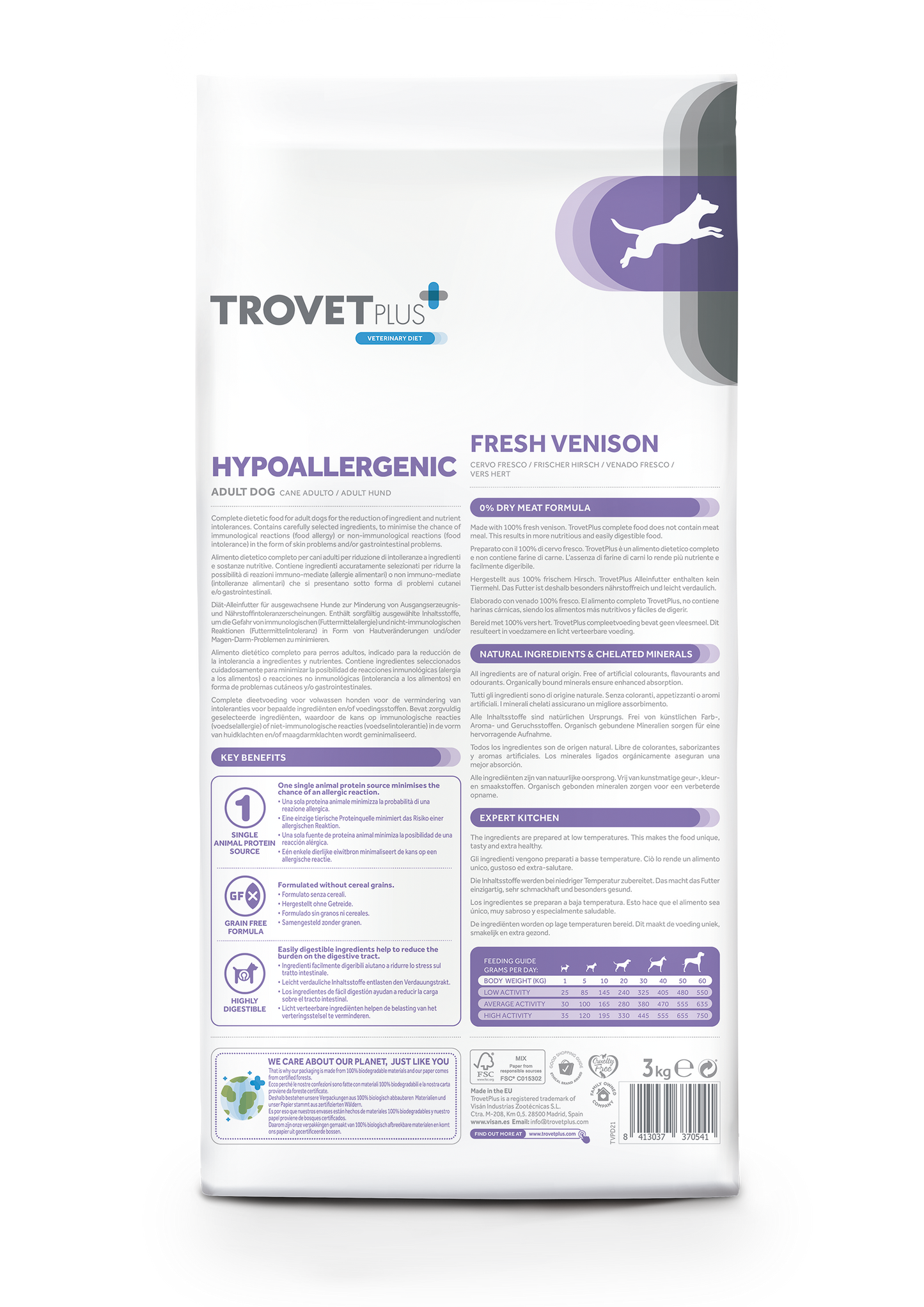Hypoallergenic - Fresh venison - para perros